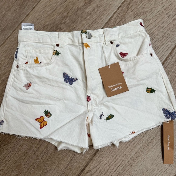 Reformation Pants - NWT Reformation Ladybug Shorts